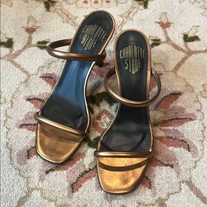 Charlotte Stone Metallic Heels